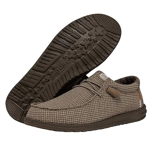 Image of HEYDUDE Men's Wally Sport Mesh Slip On Loafer | Elastic Laces | Speckled Outsole, Contrast Heel Panel, Rounded Toe, Reinforced Heel Stitching