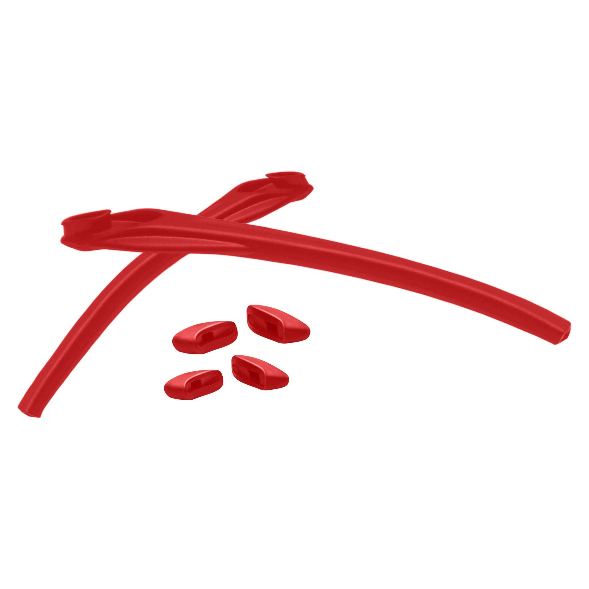 AOZAN Replacement Earsocks & Nose Pads For Oakley Flak 2.0/Flak 2.0 XL Sunglasses - Red