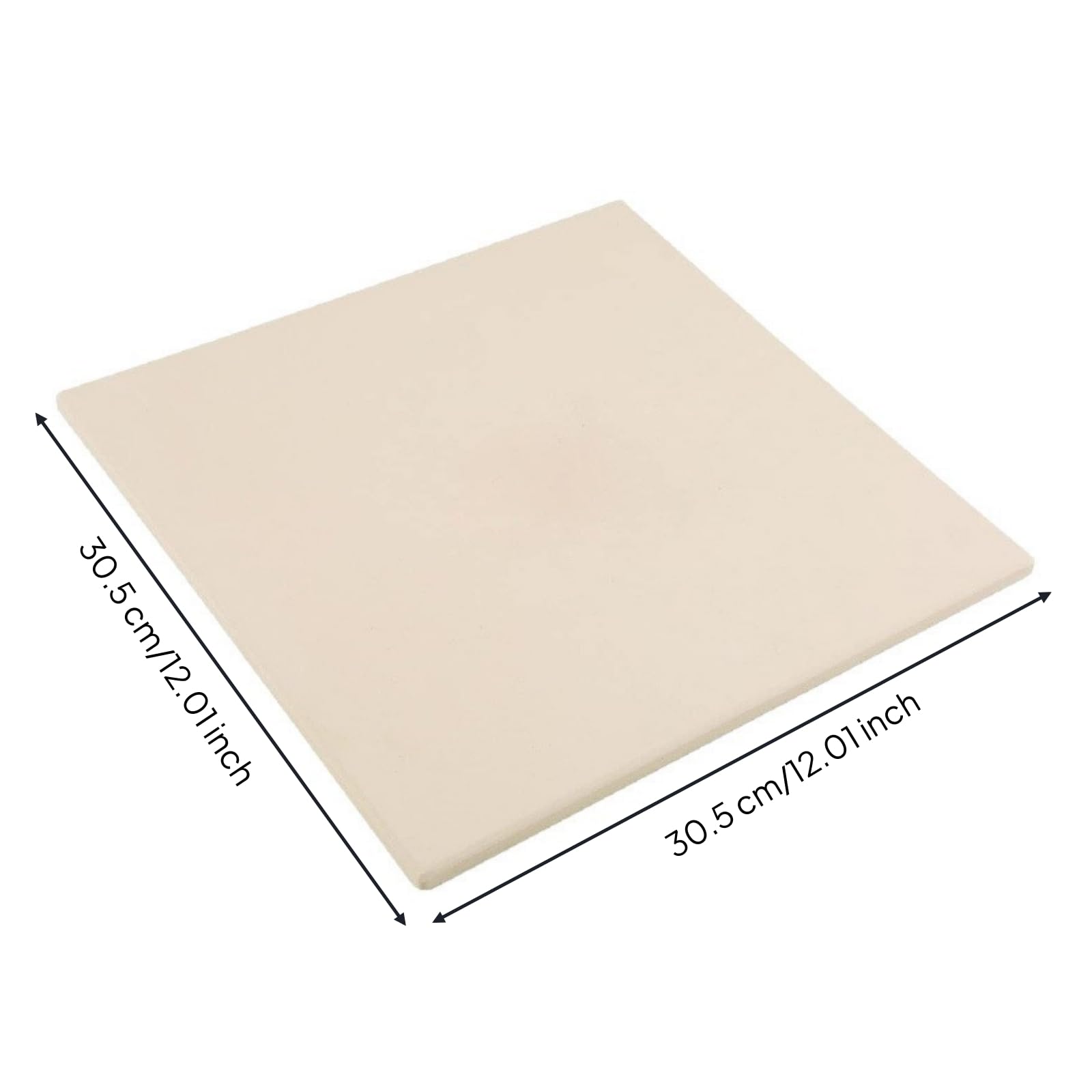 Gralara Piedra Cordierita Resistente Al Térmico Placa Cordierita Crujiente Utensilio aros, 30001, 30.5X30.5CM