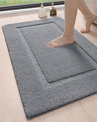 DEXI Bath Mat 24x43, Water Absorbent Microfiber...