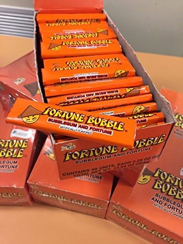 Chinese Fortune Bubble Gum 48ct Case 80's Classic Favorite is Back Retro Candy