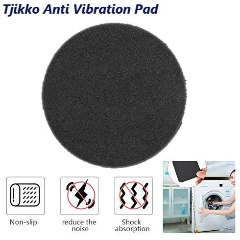 Tjikko Anti vibration Pad 9 cm Round x 5 mm Thick Black (Set of 10) 4