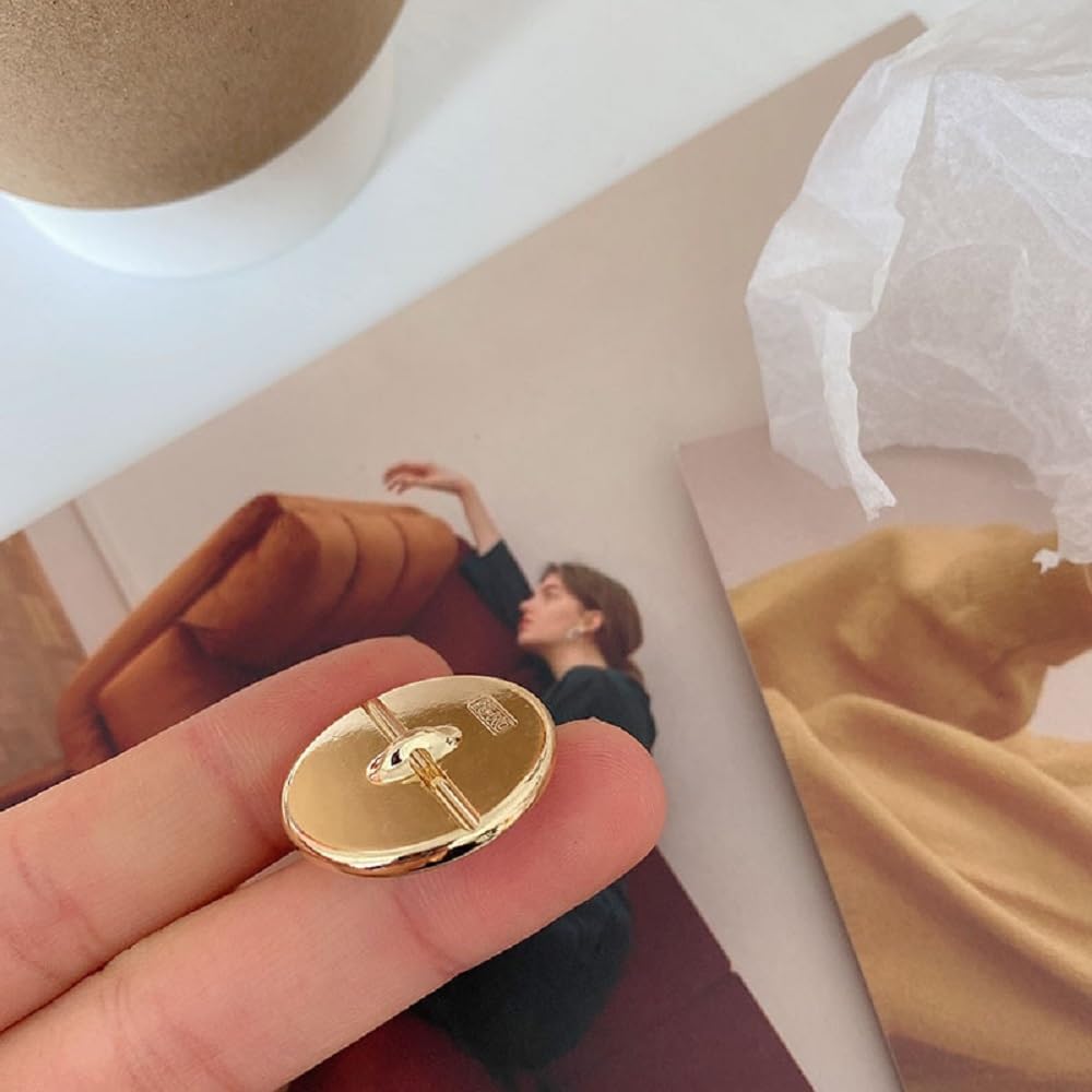 10 Bottoni Metallici Per Cappotto - Decorativi In Oro E Bianco Per Cucito E DIY - Foto 2