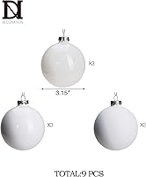 Vista 124 de DN DECONATION Deep Red Glass Christmas Ornaments, Set of 9, 3.15' Hanging Christmas Baubles for Xmas Tree Decoration, Wedding Party Gift