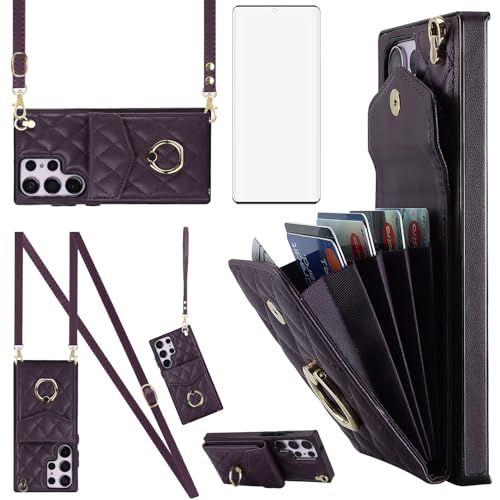 Coque Samsung S23 Ultra 5G anti-espionnage RFID verre trempé dragonne