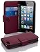 Produktbild Cadorabo Hülle für Apple iPhone 5 / iPhone 5S / iPhone SE in Bordeaux LILA  Handyhülle aus Strukturiertem Kunstleder mit Standfunktion und Kartenfach  Case Cover Schutzhülle Etui