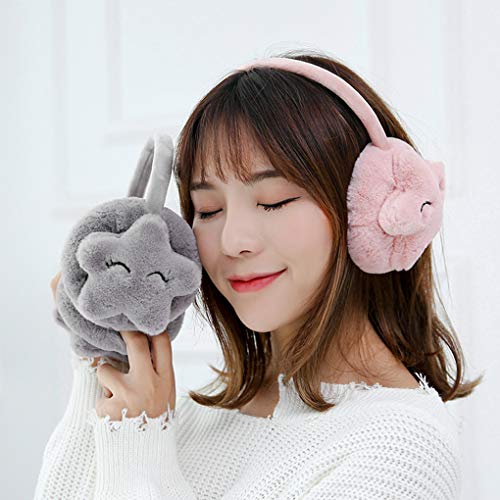 JIAHG Boys Girls Cute Cartoon Football Winter Warm Earmuffs Soft Faux Fur Ear Warmers Kids Outdoor Thermal Plush Ear Muffs3