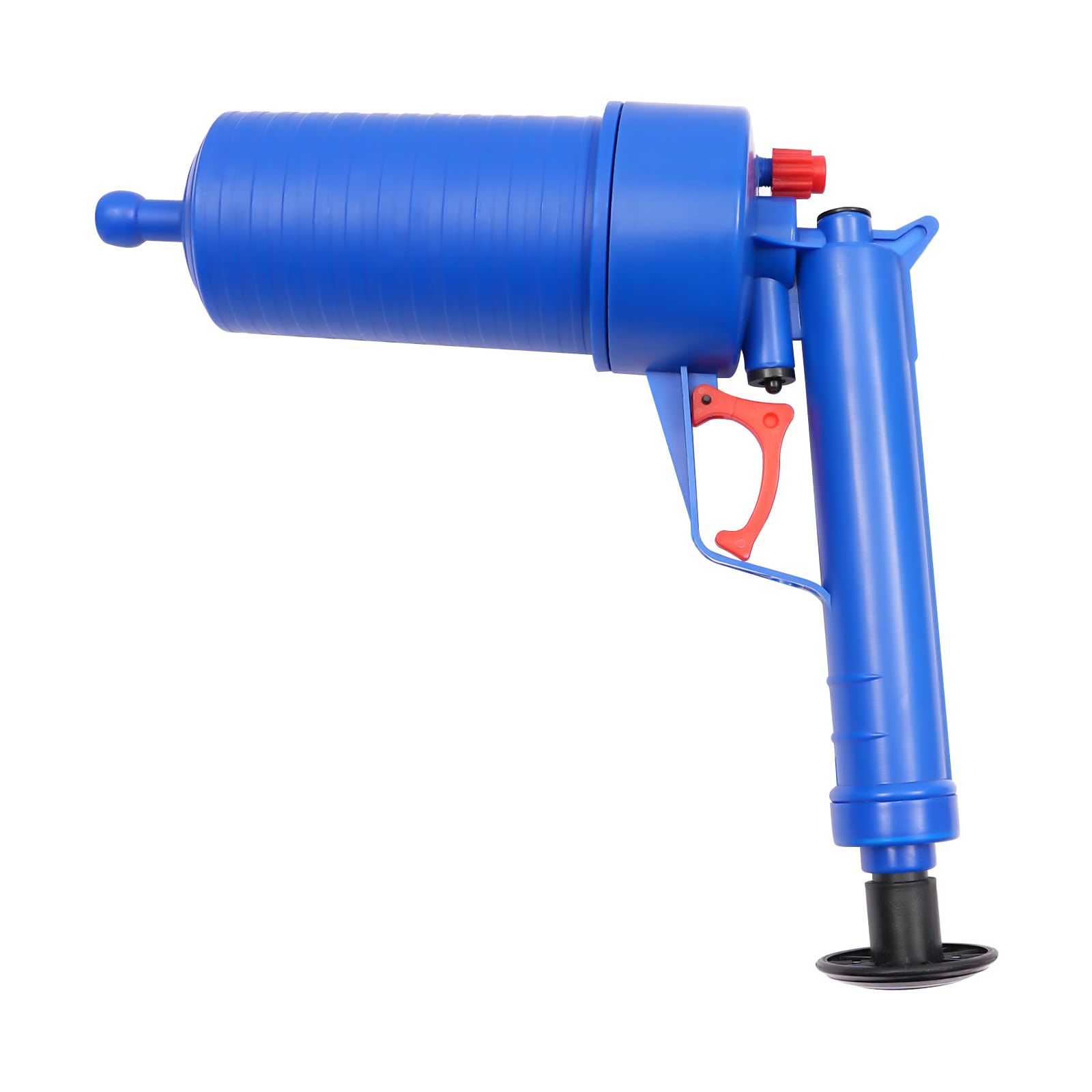 Limpiador de tuberías de aire comprimido, 4 bares, bomba de desagüe, juego de limpieza de tuberías para desagüe de suelo, lavabo, aguas residuales, bañera, azul oscuro (azul)