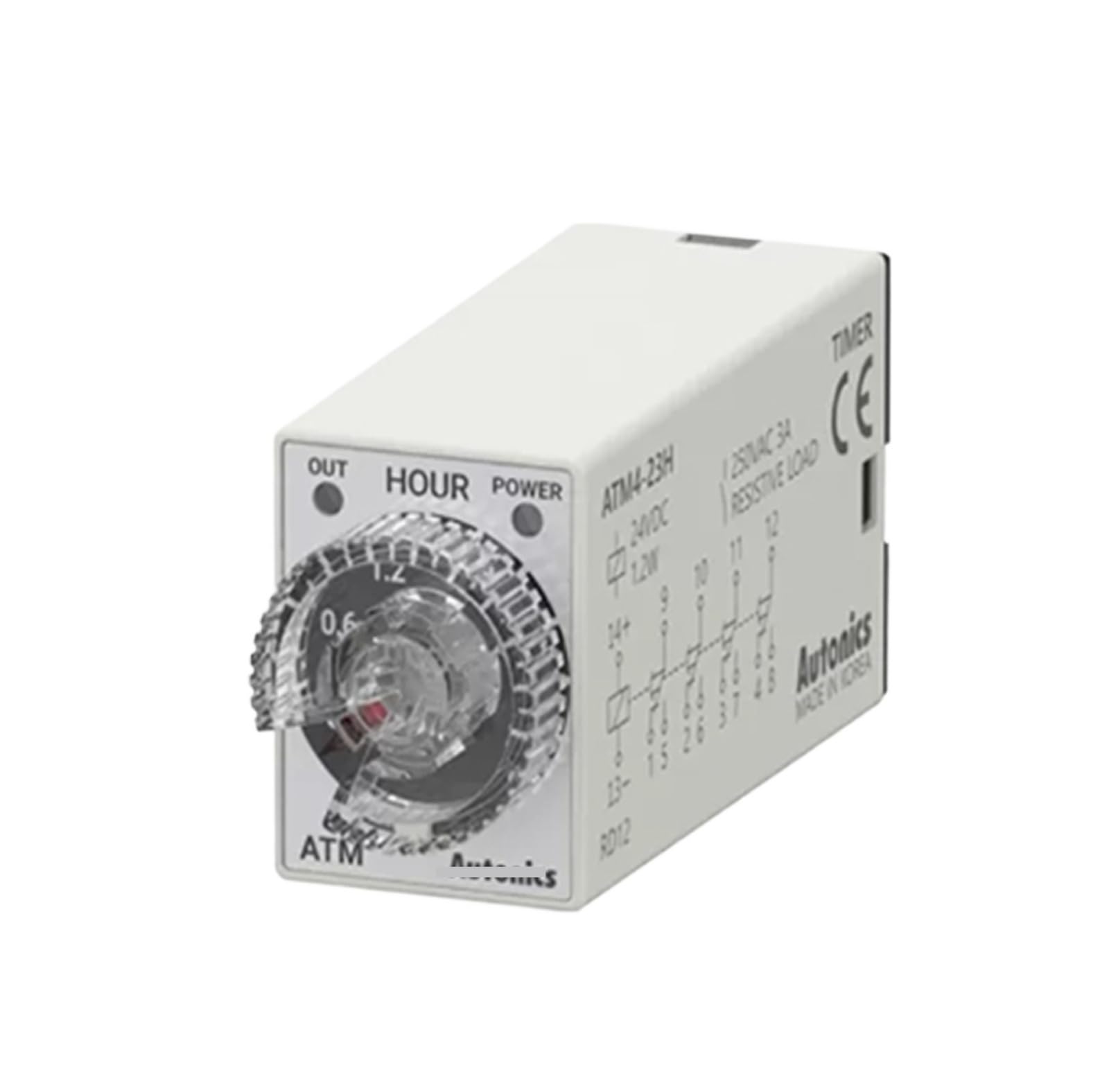 Timer analogici, ATM4-23H, regolatore di Tempo, Spina a 14 Pin, 24 V CC, da 0,3 a 3 Ore