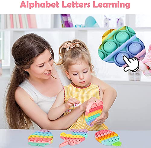 Hnsmart Pretty Cute Birthday Cake Push Pop Bubble Fidget Toy, It Is Fidget Silicone Pop Bubble Sensory Stress Relief Toy, Anxiety And Stress Relief For Autism For Kids Girls Adults. (Birthday Cake) #TOP5