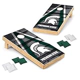 Wild Sports 2' x 4' Wood Tournament Cornhole Set - Direct Printed - Michigan State Spartans- perfect for Backyard, Beach, Park, Tailgates, Outdoors and Indoors
