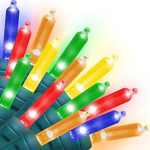 Multicolor Xmas Lights 17ft 50 LED Green Wire Fairy Starry Mini String