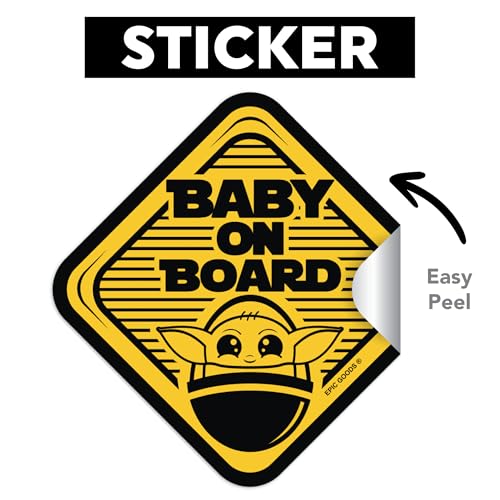 Image of Baby On Board Stickers [2-Pack] Baby On Board Signs | Baby Gift Set - Child Safety Sign for Car, Truck, Van, Bumper, Laptop, Flask, Water Bottle (Stickers)