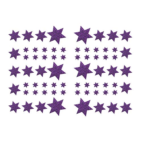 Oblique Unique Weihnachts Sterne Sticker Lila – 68 Glitzer Aufkleber...