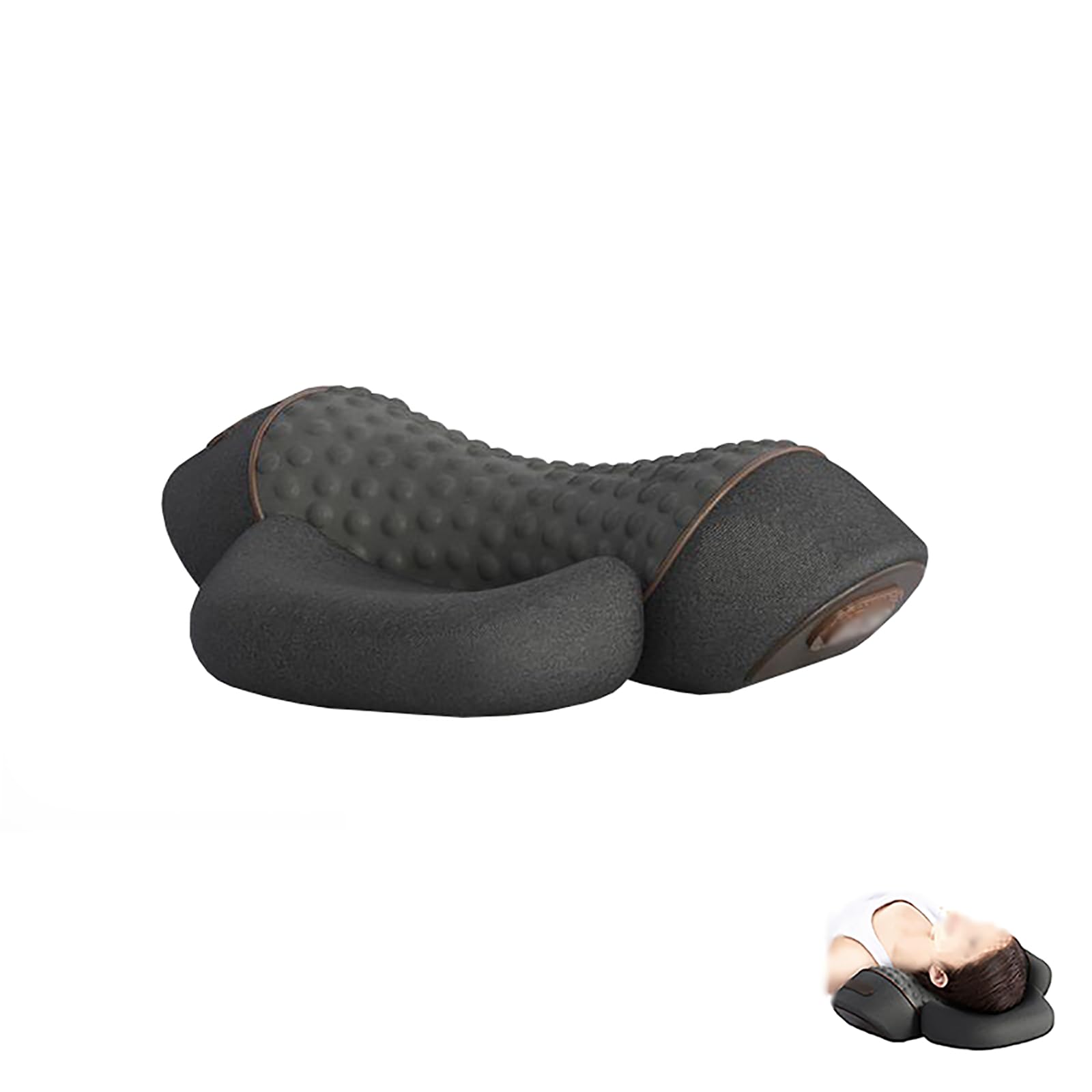 VISIOLEX 2025 New 3-in-1 Neck and Shoulder Pillow Massage, Memory Foam Pillow for Sleep Aid (Classic Gray)