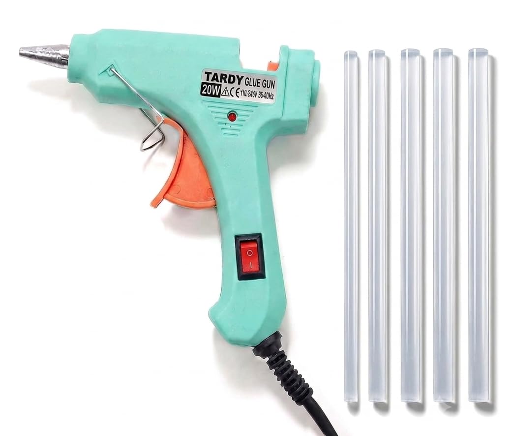 TARDY Mini Hot Glue Gun, 20W, with 5 Glue Sticks, On/Off Switch with Indicator, for Crafts, Repairs & Decoration-image-26