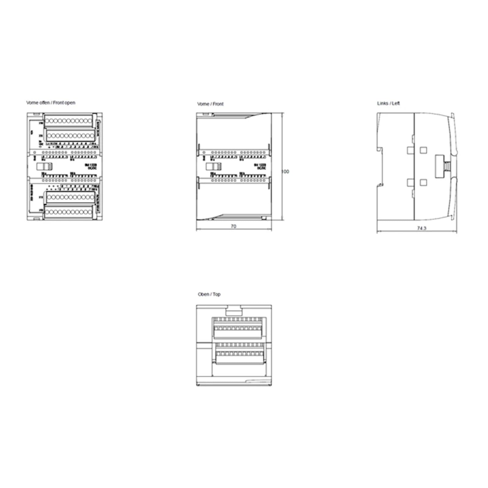 Industrielles SPS-Digitalmodul 16DI24V Drain/Source 6ES7223-1BL32-0XB0 Transistor-Erweiterungseinheit Automatisierungssteuerungsschnittstelle