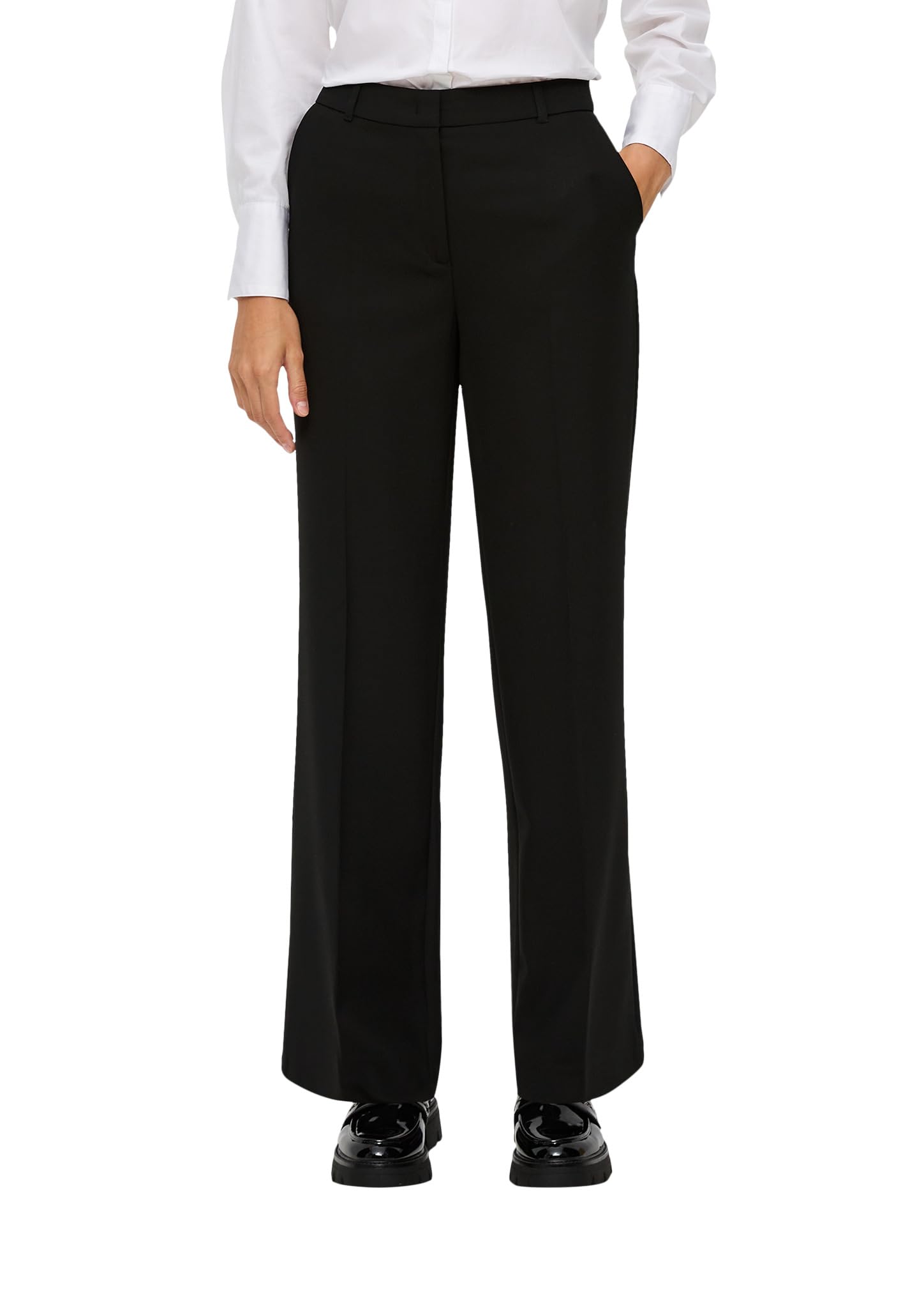 s.Oliver Damen Regular: Wide Leg Viskosemix Hose