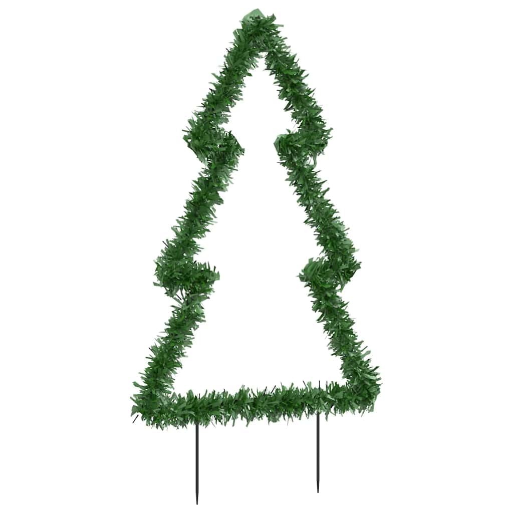 Weihnachtsbaum aus Eisen mit 115 LEDs, 90 cm Höhe, grüne Tannennadeln, 8 Lichteffekte, IP44 wasserdicht, USB-Anschluss, für Innen und Außen, mit Erdspießen und Lichterkette