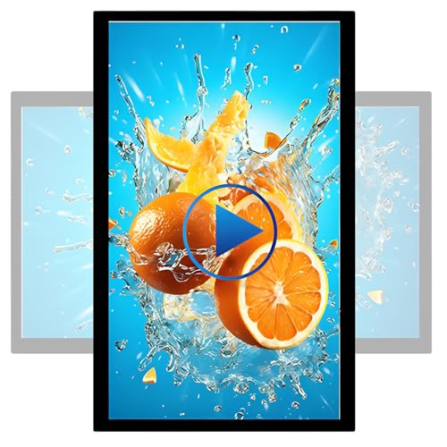 LMzythrop Pantalla Publicidad Digital,Multifuncional,Horizontal/Vertical,Publicación Remota/USB,de Pared/Empotrado,Cartelera Publicitaria de Pared para Reproducir Videos/Imágenes 21.5'