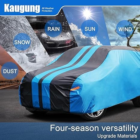 Image of Kaugung Car Cover Waterproof Custom Fit Honda HRV(2016-2025), Full Exterior Cover for Automobiles Lightweight Resistant Outdoor Sun UV Rain Dust Snow Wind Protection.