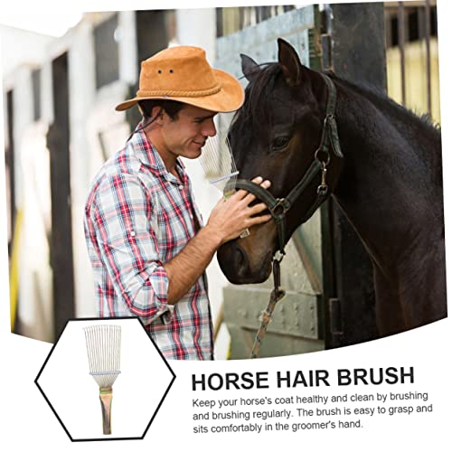 iplusmile Escova De Remoção De Metal De Ferro Ancinho De Cabelo Fazenda Para Gado Vaca Grooming Rasp