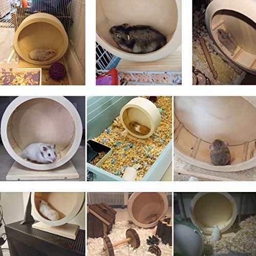 Small Pets Exercise Wheel Hamster Wooden Mute Running Spinner Wheel Play Toy for Rat Gerbil Mice Chinchillas Hedgehogs… - Image 4