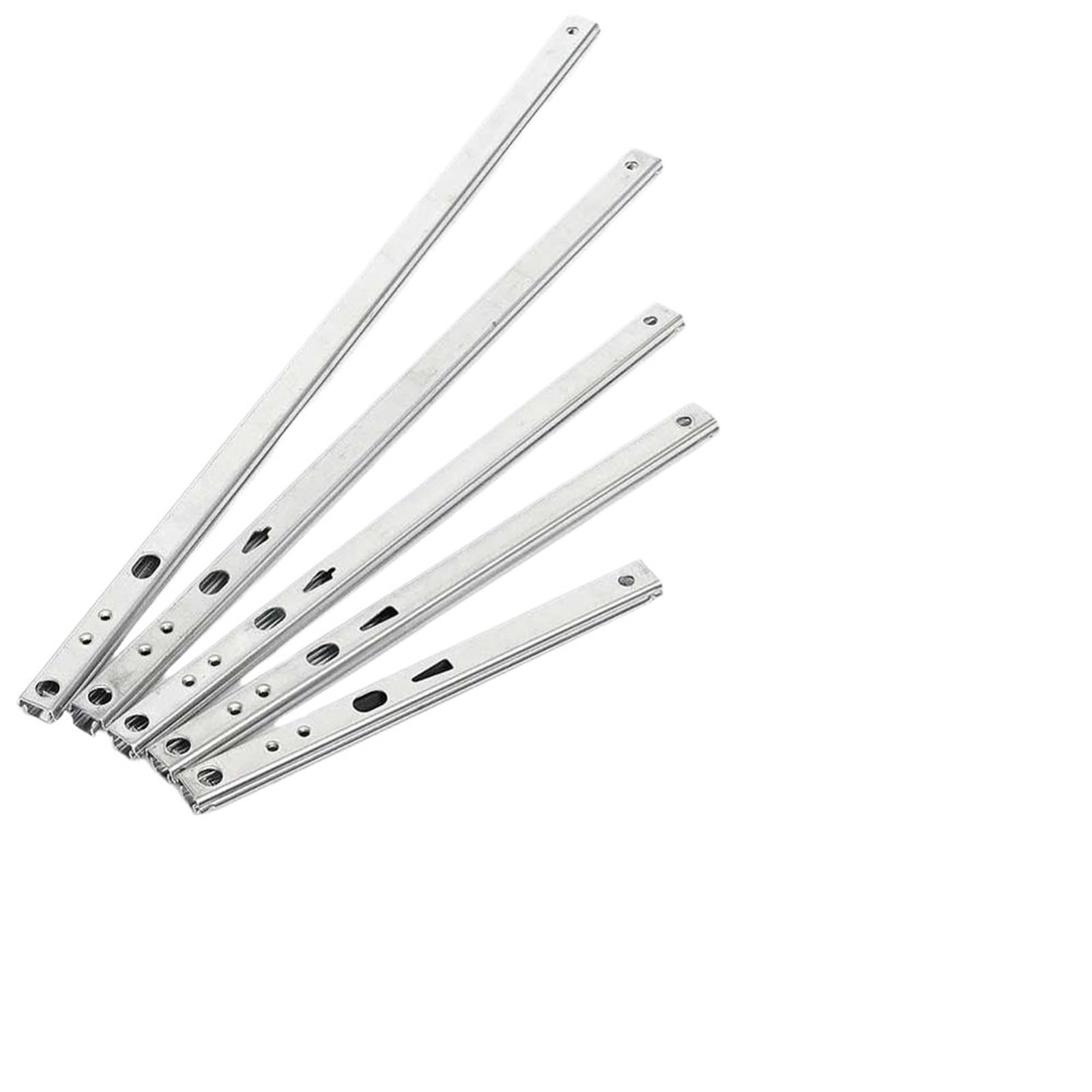Drawer Track, 1Pair Drawer Slide Ball Guide Micro Two Sections 22mm Wide Steel Fold Rail Furniture Hardware Fittings(246mm 10 Inch)
