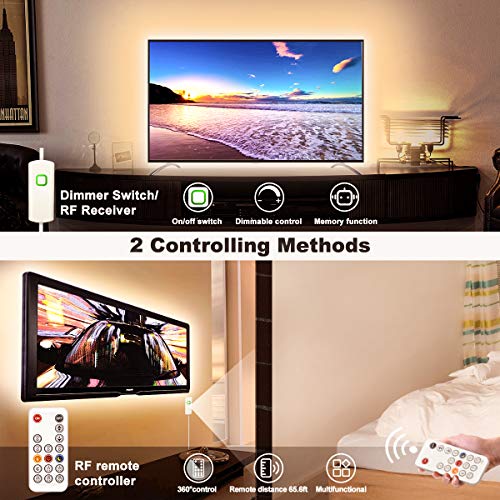 Tira Led Blanca Cálida Dimmable con Control Remoto RF miniatura 4