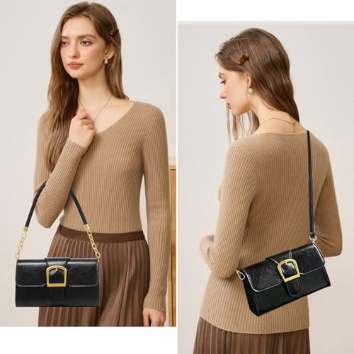 Small Black Shoulder Purses for Women Studded Purse Y2K Crossbody Bag Cute Trendy Mini Leather Handbag2