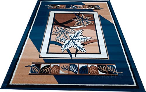 Image of Modern Carpet Velvet Touch 6.0X 8.0 Feet Teal Blue A