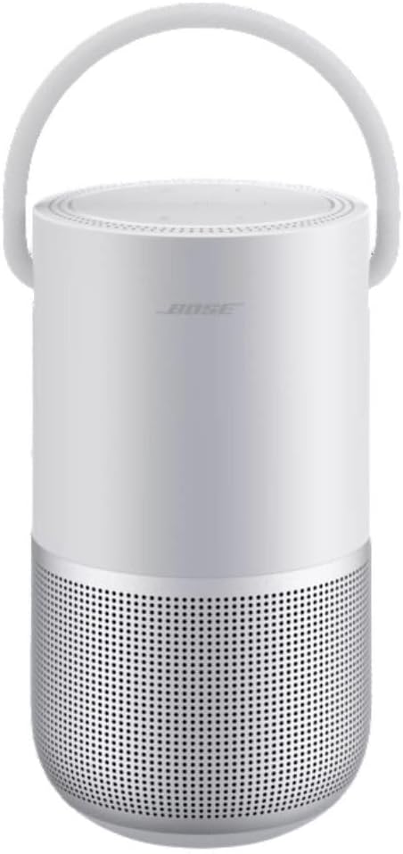 Portable Smart Speaker — Wireless Bluetooth Speaker with Alexa Voice Control Built-in, Silver