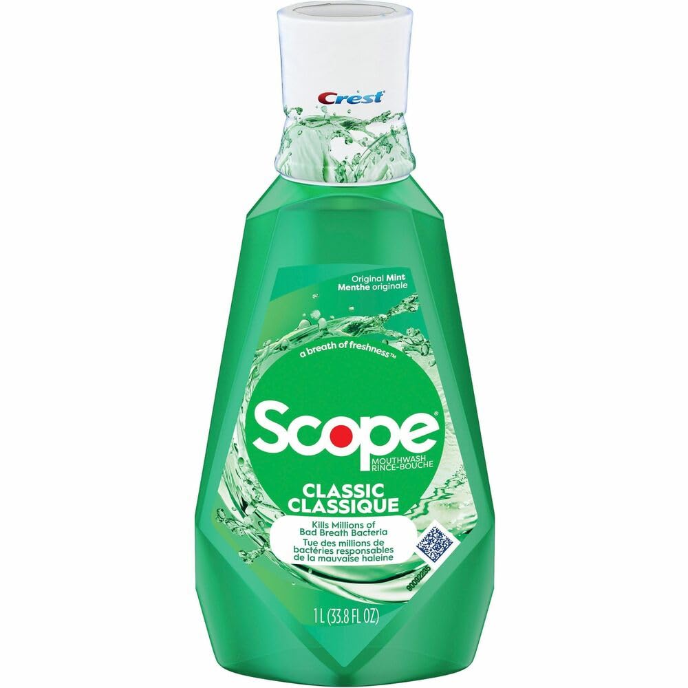 95662EA 1-Piece +Scope 1L Bottle Mouth Rinse - Classic Mint