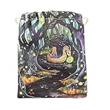 Bolsas de tarot, bolsas de franela de hadas del bosque de fantasía, bolsas seguras de fantasía del bosque, bolsas de regalo con cordones resistentes, bolsas de viaje de dados de runa de tarot para obj