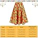 Tarpop 3 Pcs Girl African Outfits Dashiki Ankara African Attire Maxi Dashiki Skirt Toddler Kid Boho Head Wrap Dangle Earring(9-10 Years)