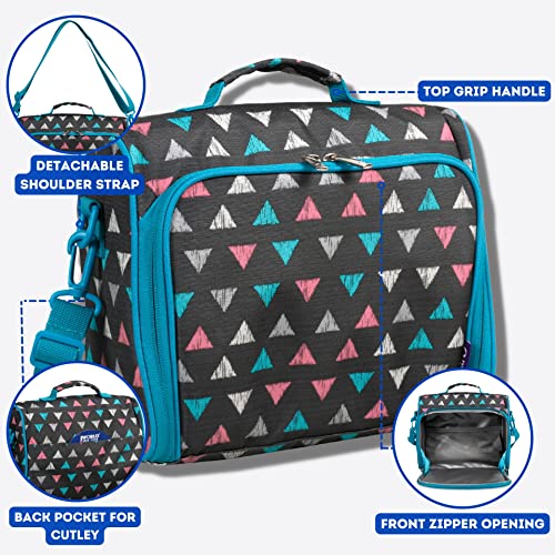 Image of J World Casey Kids Lunch Bag. Cute Insulated Lunch-Box for Boys Girls, Sprinkle