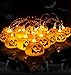 Produktbild Halloween LED Lichterkette, Kürbis Led Lichterkette 10 LED Lichterketten Batterie Kürbis Lichter Halloween Weihnachtensfeiertag Party