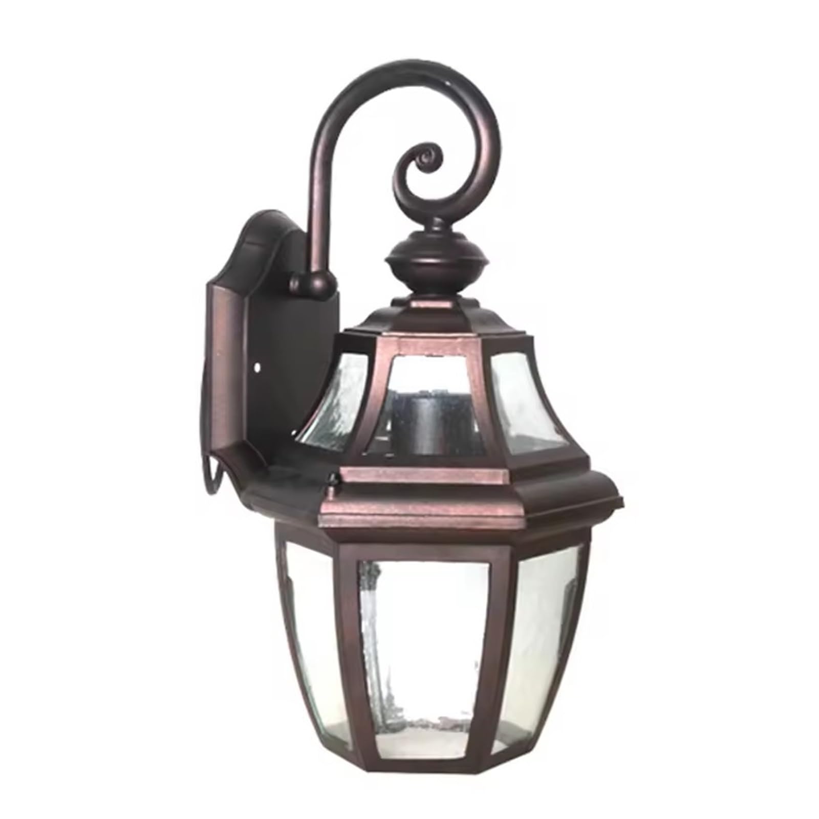 HPTHLY Outdoor Wall Lamp Waterproof Country Stairs Aisle Corridor Living Room Background Wall Courtyard Imitation Copper Outdoor Lighting,Simple (Brown)