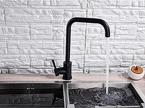 Robinet de cuisine noir pivotant pour simplifier la vaisselle et la préparation des repas