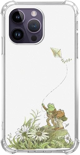 Fortunicdy Frog and Toad Fly a Kite Phone Case Compatible with iPhone 13 Pro,Flying Kites Case for Girl Women Men,Unique Soft TPU Bumper Case Cover