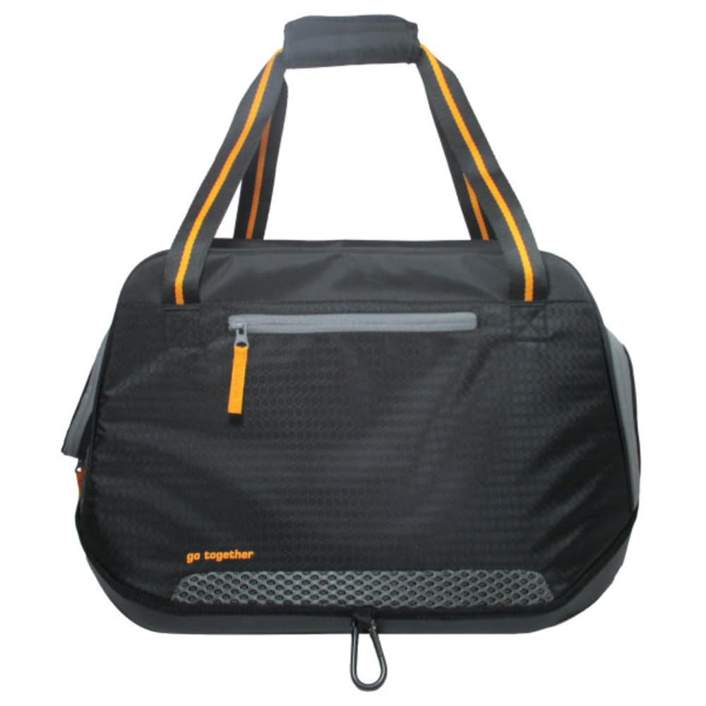 Kurgo Explorer Hundetasche - Bequemer Transport für Reisen - Wasserfester Armorsole-Boden - Flugzeug geeignet - Tragetasche - Für Katzen & kleine Hunde bis 9 kg - Schwarz/Gelb