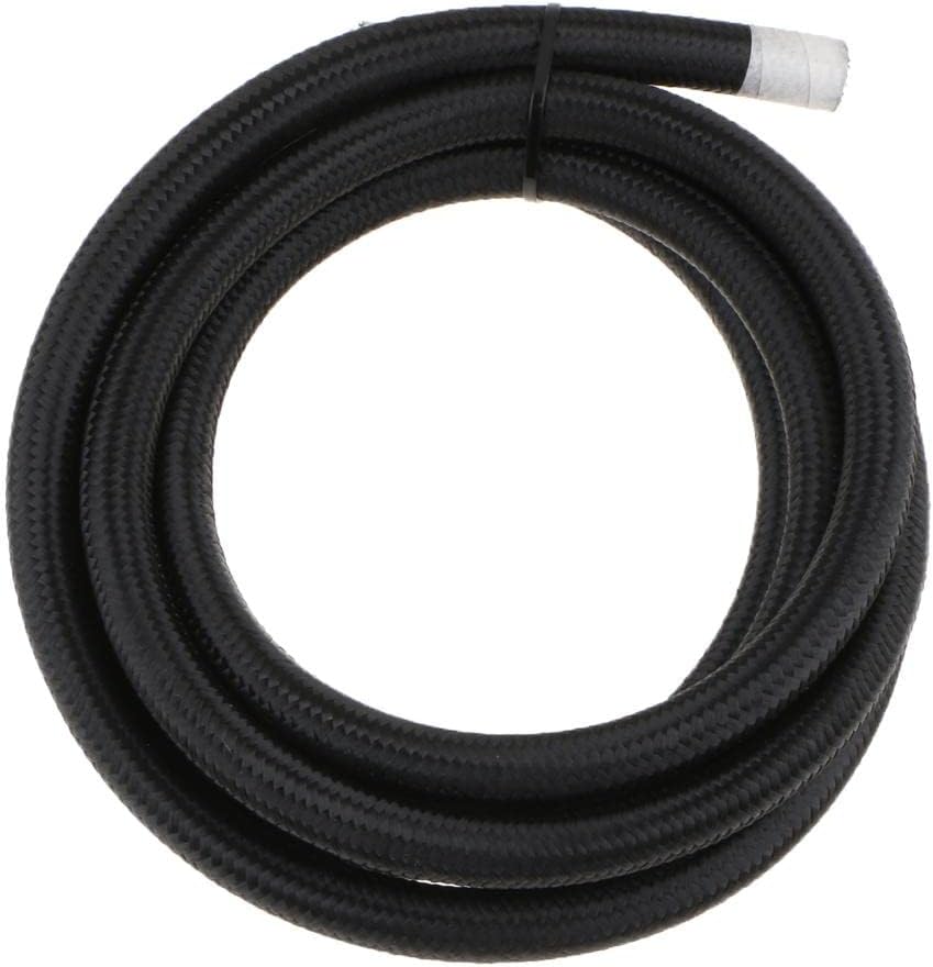 Leefasy 燃料ホース 継手 AN8 燃料ライン キット 全10点 2カラー選ぶ, ブラック