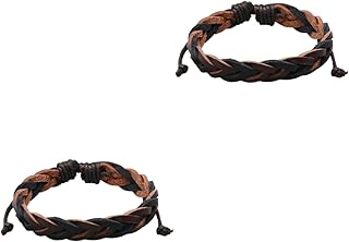5 Peças Pulseiras De Couro Trançado Para Homens Pulseiras Femininas Joias Praianas Pulseiras Em Camadas Para Mulheres Joias De Praia Ajustáveis Para Mulheres Pulseira Trançada