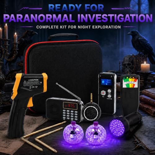 Kit paranormal premium 11 piezas con medidor EMF y grabador EVP miniatura 6