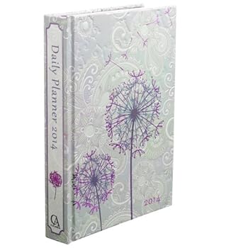 2014 Purple Paisley Inspirational Hardcover Daily Planner