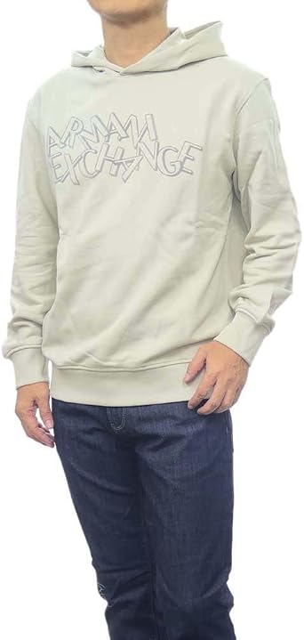 Armani Exchange 6RZMBB ZJBWZ Mens Pullover Hoodie Black, beige, M