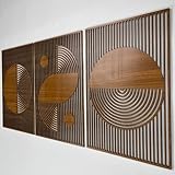 Abstract Boho Wood Wall Art,...
