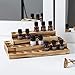 LIANTRAL Essential Oils Storage Rack, Essential Oil Organizer, 4 Tiers Essential Oils Nail Polish Display Holder for 5/10/15/20ml Bottles, Rustic Burnt Wood