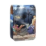 Spezifikationen der Kosmetiktasche: Eine Tasche zur Aufbewahrung von Lippenstiften, klein und leicht zu transportieren. Diese Aufbewahrungstasche für die Reisekosmetiktasche ist sowohl schön als auch kreativ. Ausgestattet mit einem kleinen Spiegel ist es bequem, rauszugehen und Make-up zu machen. Lass dich für immer schön und perfekt bleiben