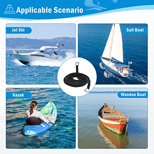Marine Boat Bungee Anchor Line,A Great Option For Anchoring Boat At The Beach&Sandbar, With A Shackle And A Snap Hook, 7Ft #TOP6